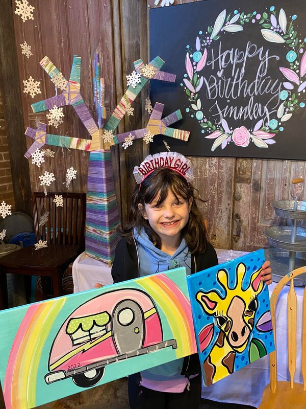 A Kids Painting Birthday Party at Home Makes Unforgettable Fun • KBM D3signs